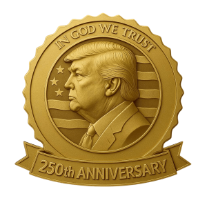 Trump 250th Anniversary Golden Badge